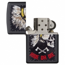 Zippo aansteker Punk Skull open