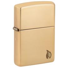 Zippo Armor Case Brass with Flame aansteker