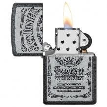 Zippo aansteker Jack Daniels Iron Stone open