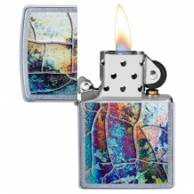 Zippo aansteker Mosaik open