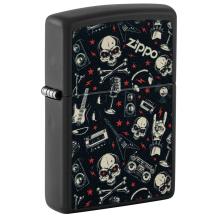 Zippo Grunt Pattern with Skulls aansteker