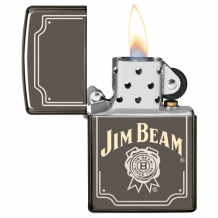 Zippo aansteker Jim Beam Logo Two Tone open