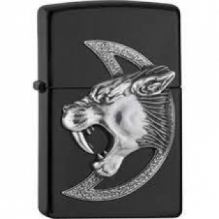 Zippo aansteker Saebelzahntiger Front